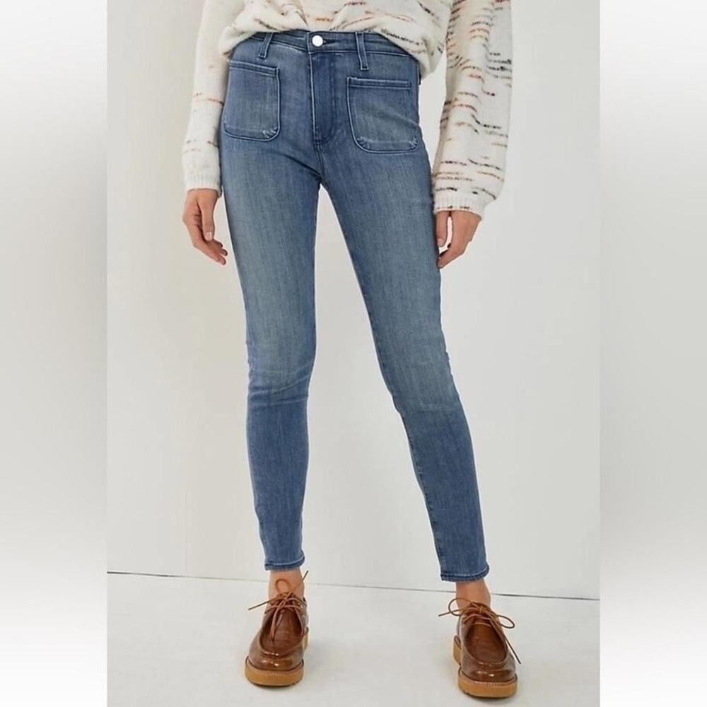 AG x ANTHROPOLOGIE | Woman's Retro Stevie Slim Straight Denim Jeans, Size 27